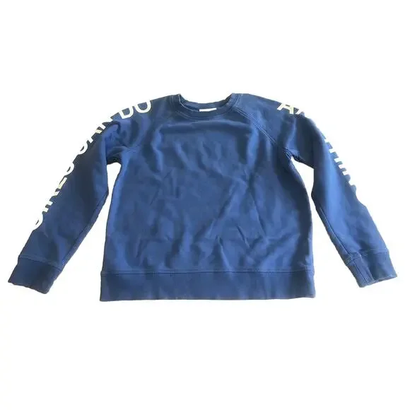 Zadig & Voltaire Girls Can Do Anything Cotton Graphic Sweatshirt Blue Sz 14-S - Picture 2 of 6